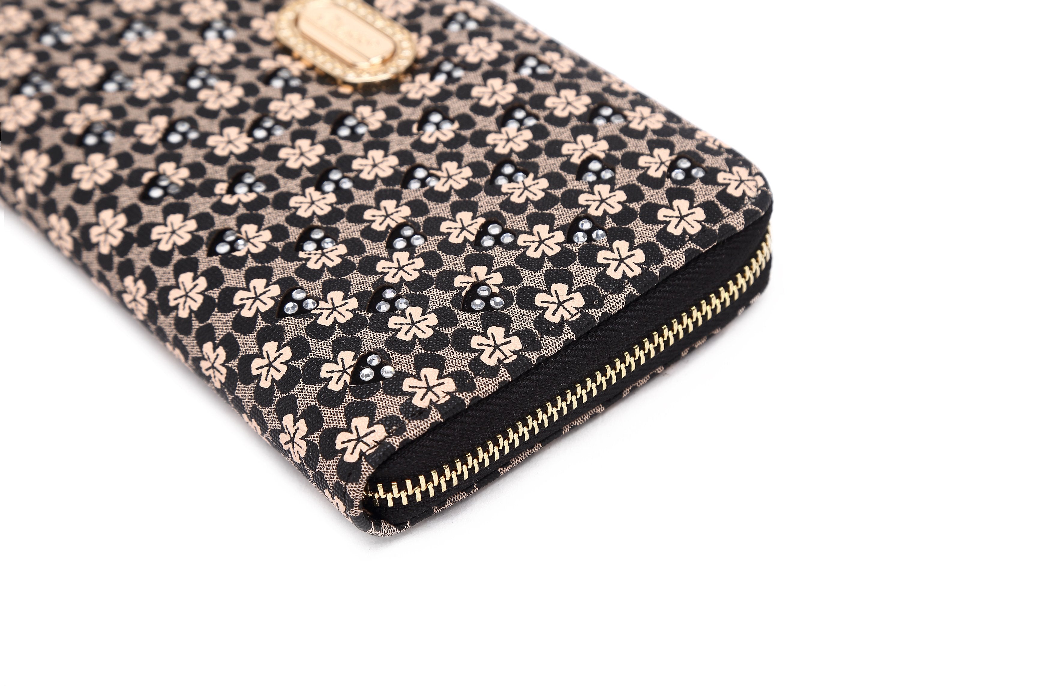 Brangio Italy Luxe Floral Zip-Around Wallet
