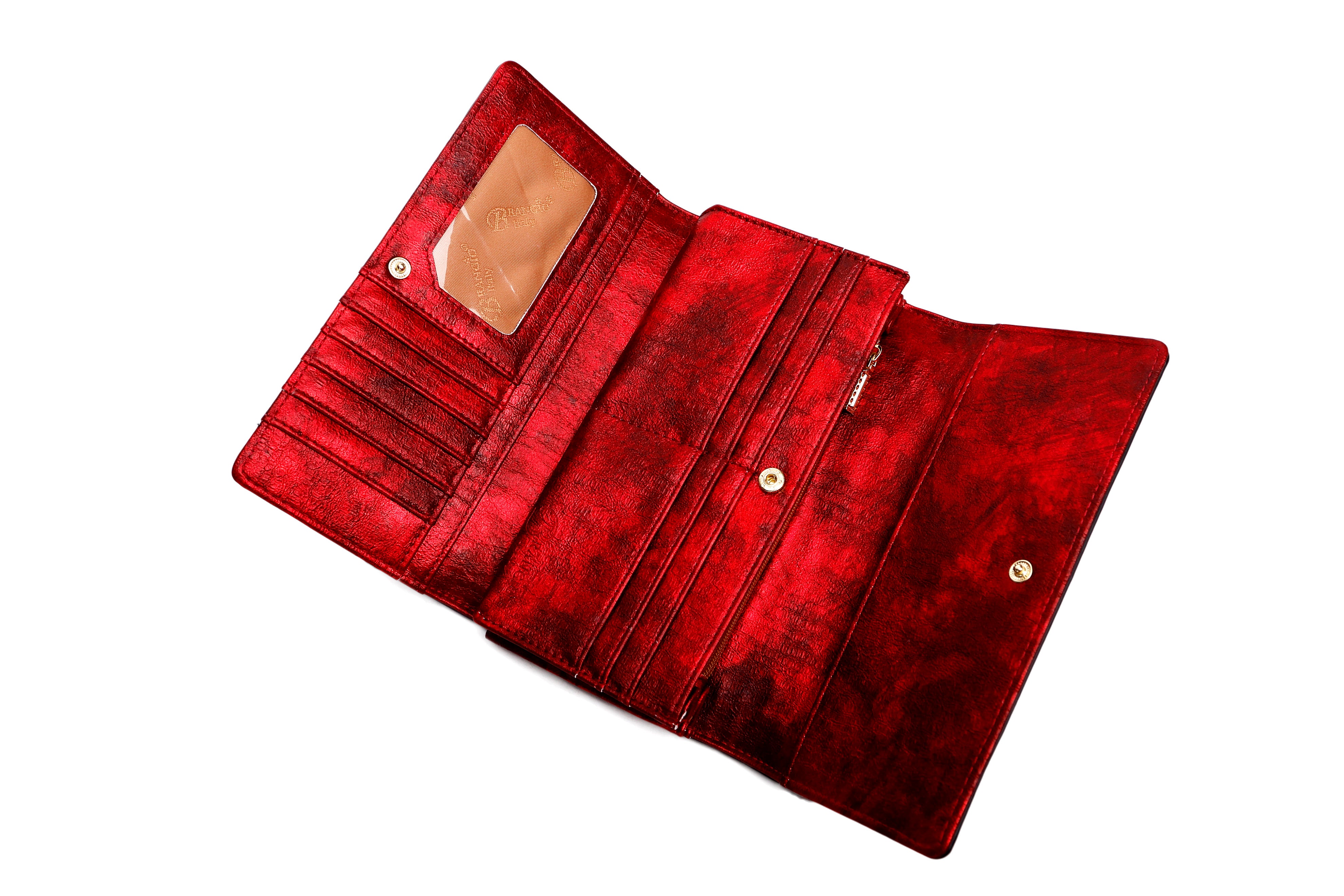 Sparkle of Hearts Envelope Shaped Womens Wallet with Phone Holder - Brangio Italy Co.