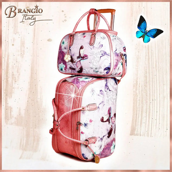 Arosa Elegant Floral Travel Luggage Set [2pcs] 