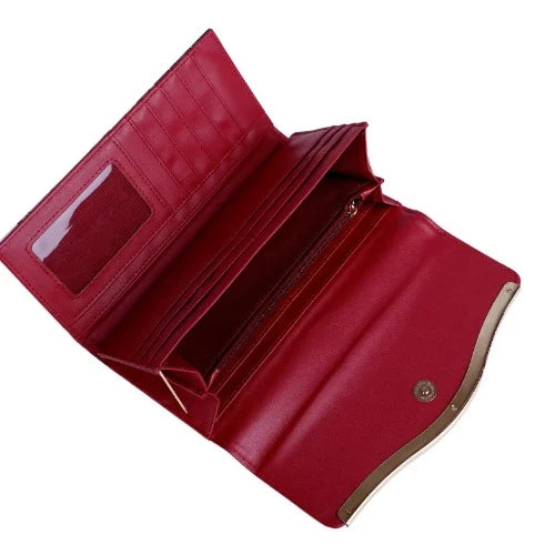 Queen Clutch Vegan Leather Luxury Wallet with Cards Slot