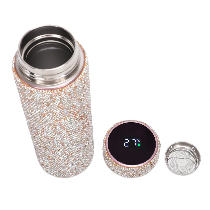 DIVA DAZZLEJR SMART FLASH CRYSTAL THERMAL CUP WITH TEMPERATURE DISPLAY