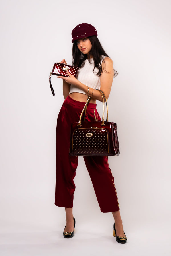Brangio Italy Purple Computer Multi-function Bag