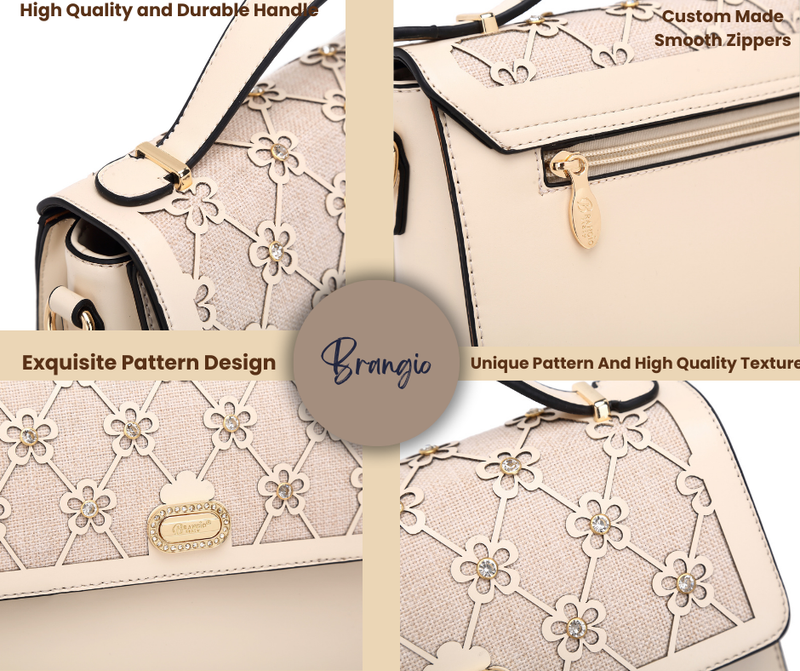 Wildflower Handmade Crossbody Satchel Evening Bag