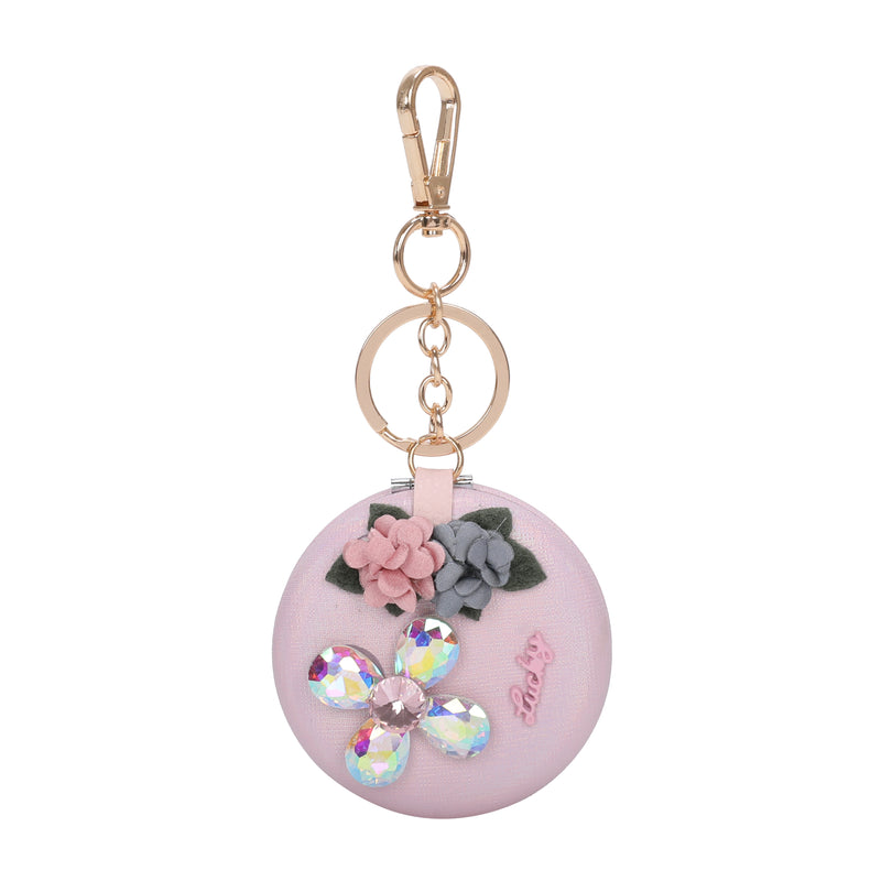 Lucky Rose Mirror Keychain & Purse Charm Pendant