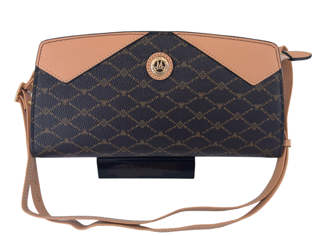 Misty Milan Monogram Clutch Genuine Leather Crossbody Bag  [Made in Italy]