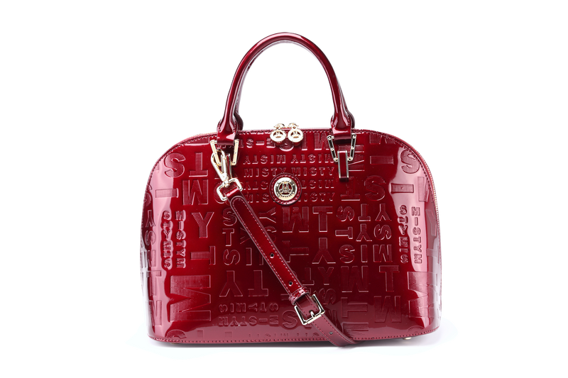 Misty Metallic Shine Top Handle Leather Bag - Made in Italy