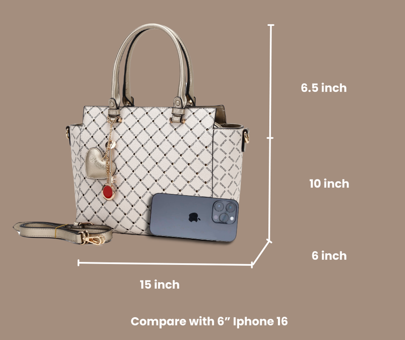 Ruby Soar Crystal Stud Work Travel Tote Bag