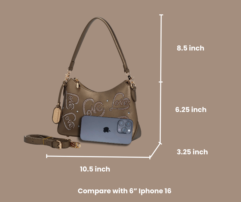 Brangio Elegant Love-Embellished Handbag