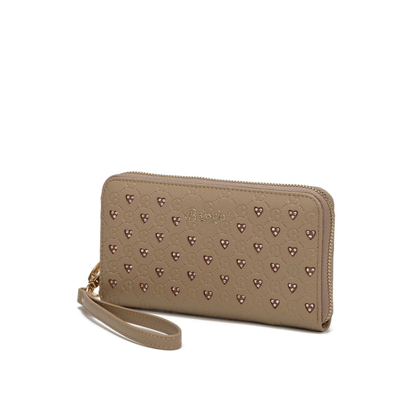 Brangio Elegant Heart-Studded Wristlet Wallet