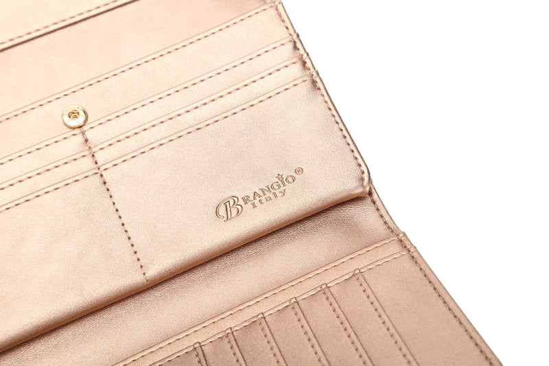 Diamond Goddess Tri-Fold Handmade Wallet with Multiple Card Pockets - Brangio Italy Co.