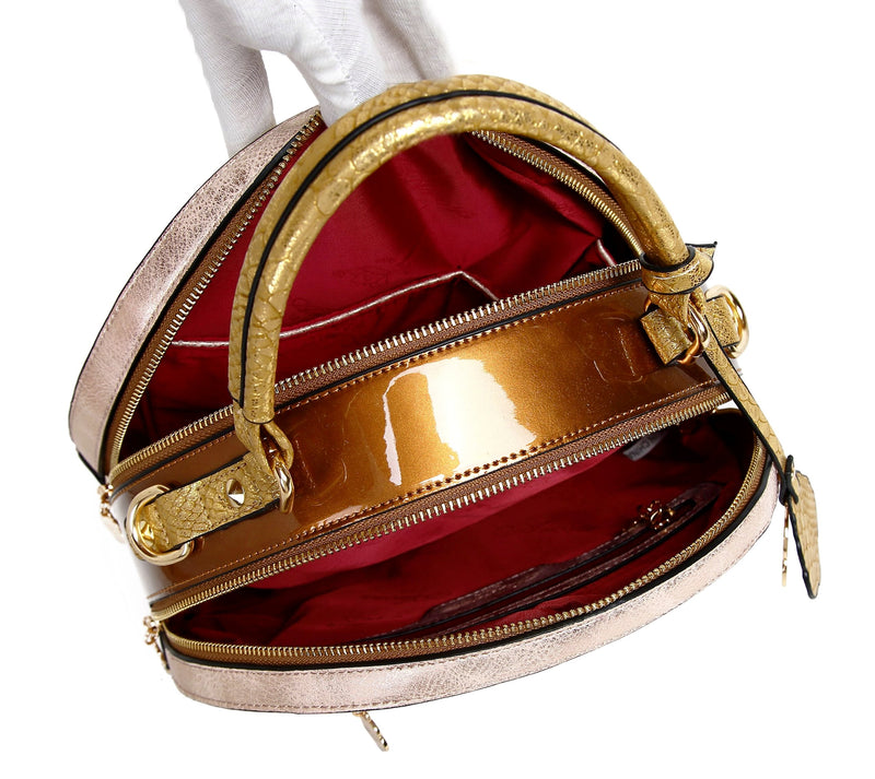 Princess Mera Vintage Sphere Double Zipper Opening Women Purses and Handbags - Brangio Italy Co.