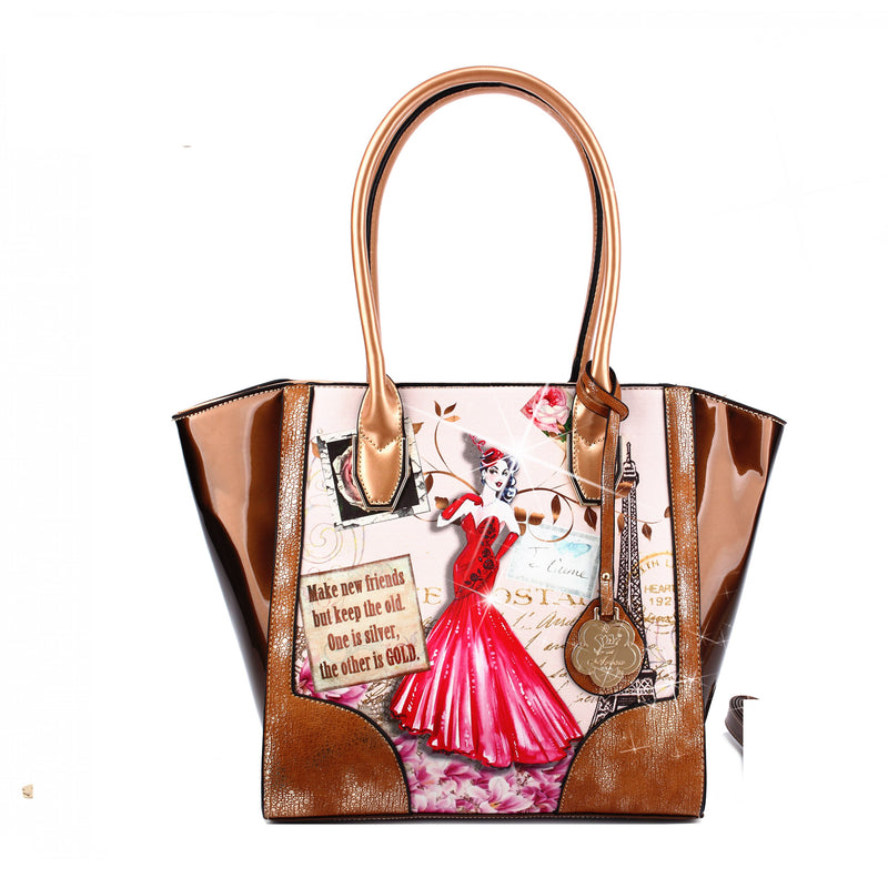 Lady Luck 2.0 Vintage Scratch & Stain Resistant Top-Handle Bag - Brangio Italy Co.