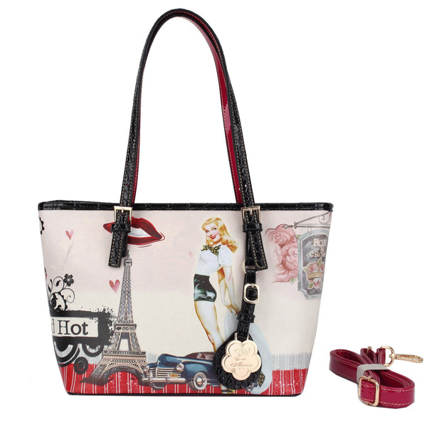 Retro Rebel Satchel Graphic Tote Bag