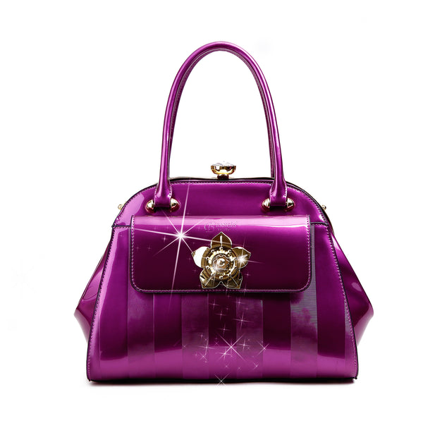 Floral Accent High-end Fashion Purses and Handbags - Brangio Italy Co.