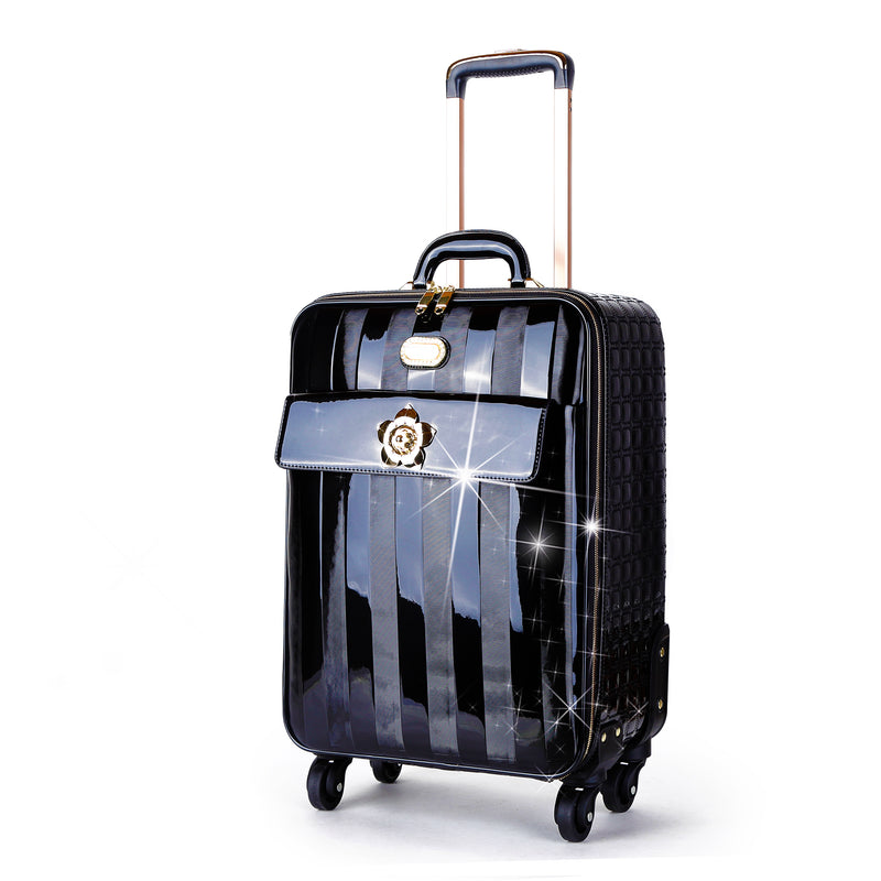 Floral Accent Light Weight Spinner Luggage - Brangio Italy Co.