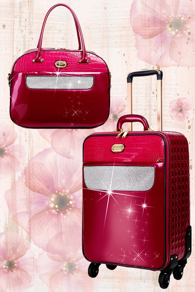 Sleek & Steady 2PC Set | Signature Away Luggage Set for Travel with Crossbody Bag - Brangio Italy Co.