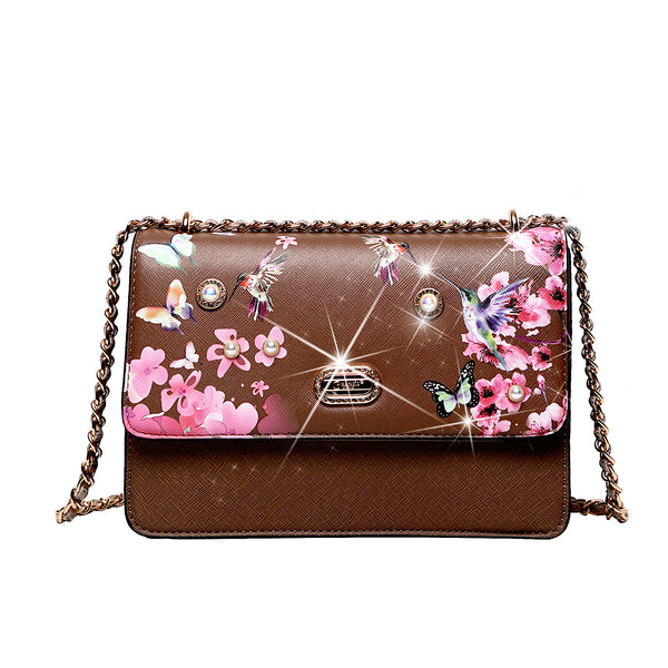 Hummingbird Retro Fashion Stains & Damage Resistant Crossbody Clutch - Brangio Italy Co.