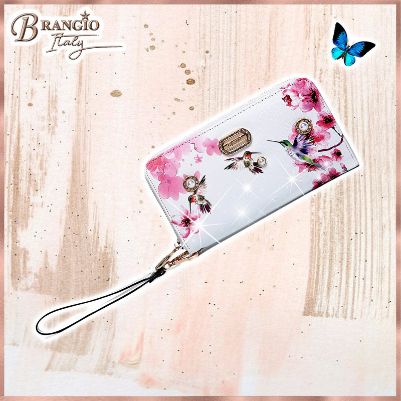 Hummingbird Bloom Soar Scratch & Stain Resistant Top-Handle Bag - Brangio Italy Co.