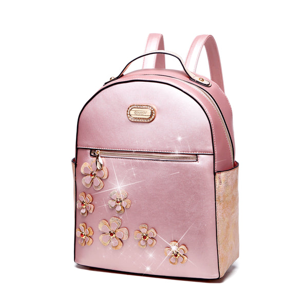 Twinkle Cosmos Handmade Floral Fashion Backpack or Women - Brangio Italy Co.