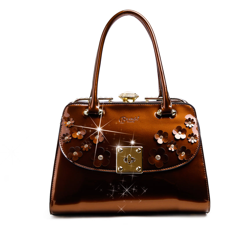 Floral Sparx Designer Crystal Handbag for Women - Brangio Italy Co.