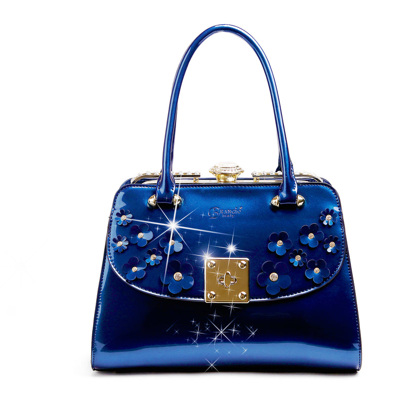 Floral Sparx Designer Crystal Handbag for Women - Brangio Italy Co.