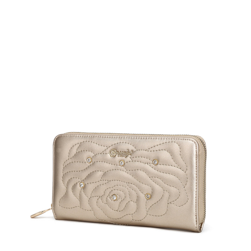 Rosette 3D Crystal Wristlet Wallet - Brangio Italy Collections
