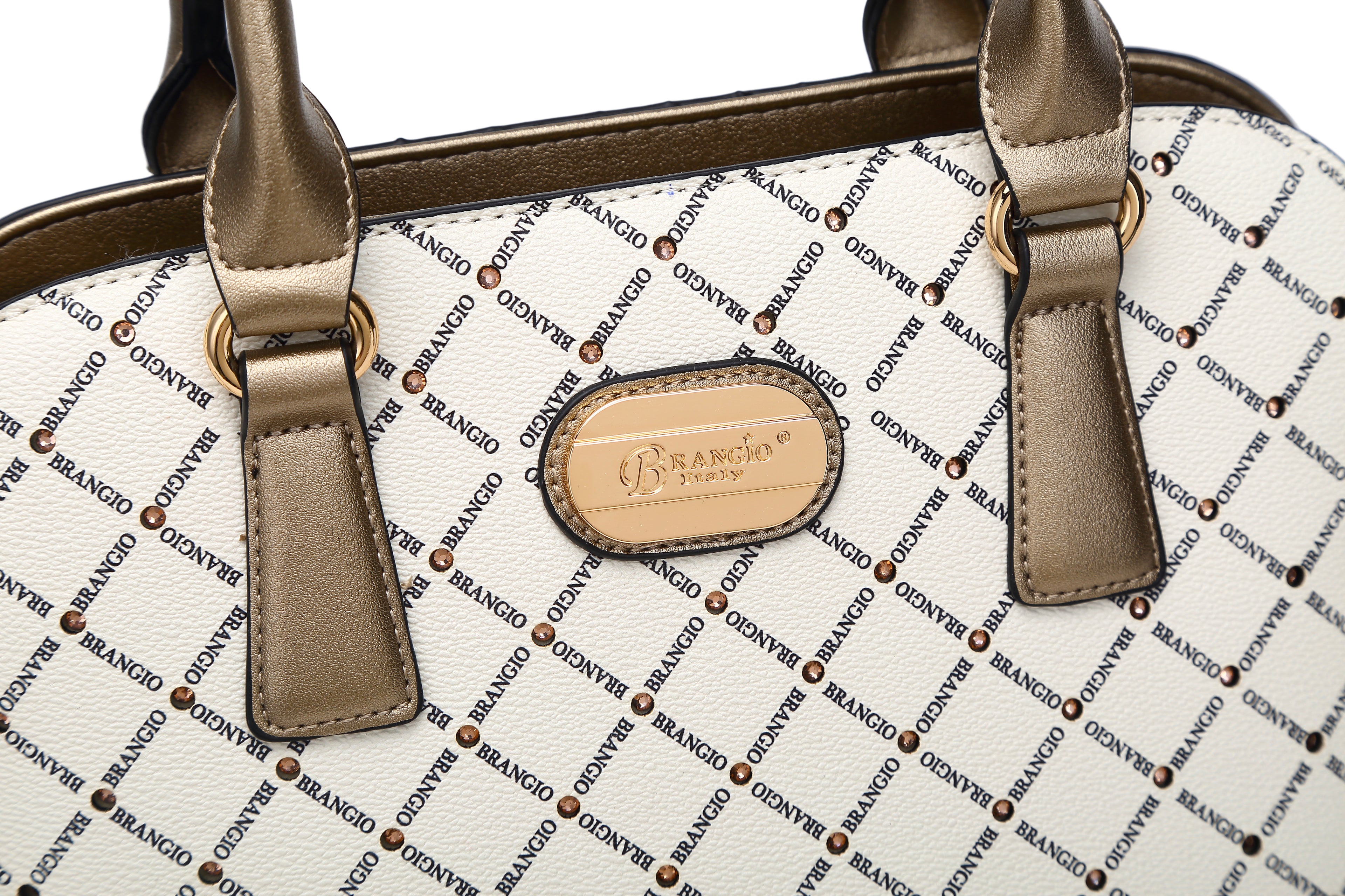 Ruby Romance Crystal Stud Top Handle Bag