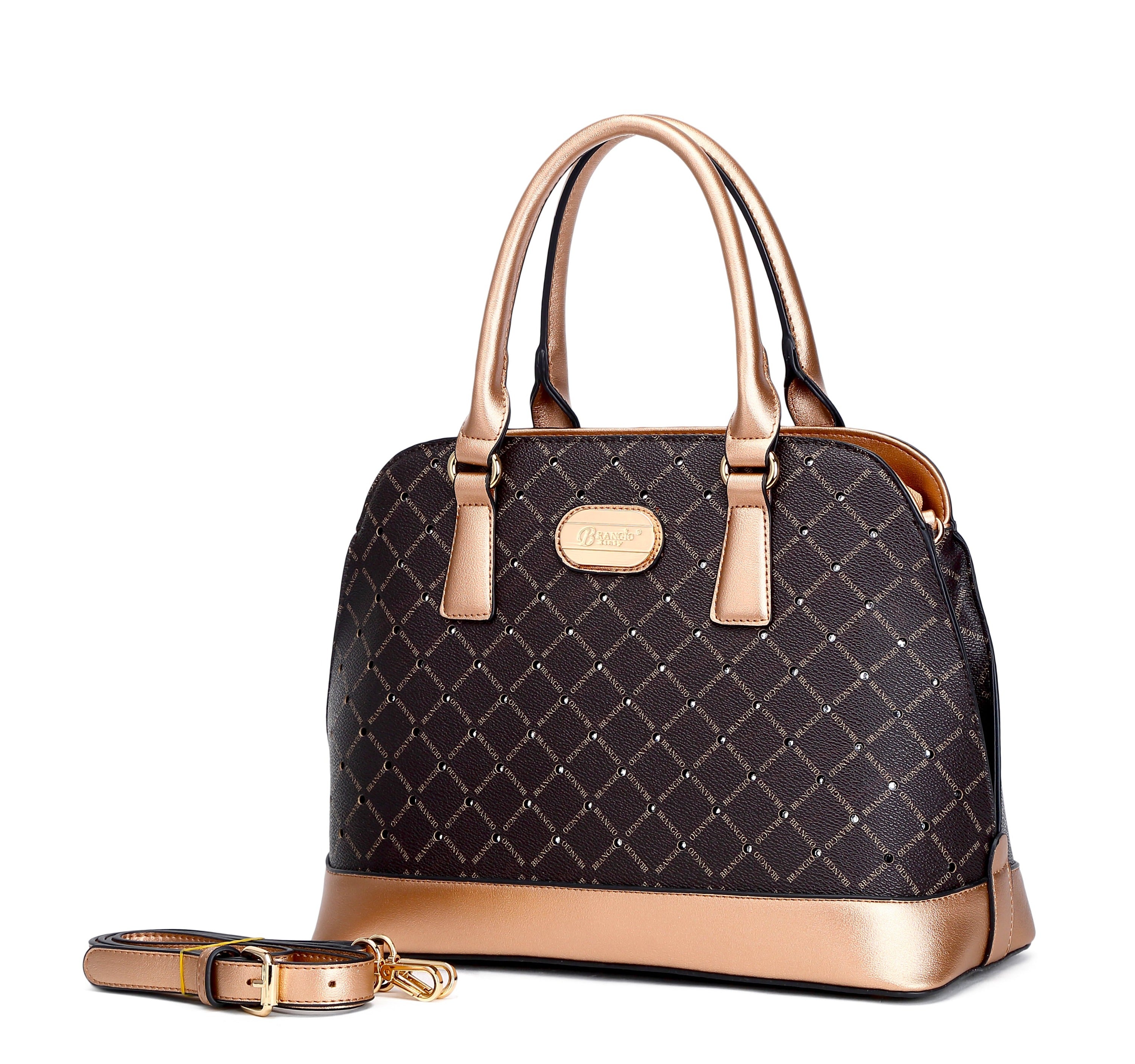 Ruby Romance Crystal Stud Top Handle Bag