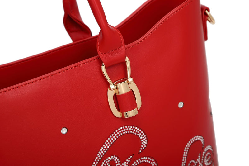 Love Vegan Leather Stain Resistant Tote Bag