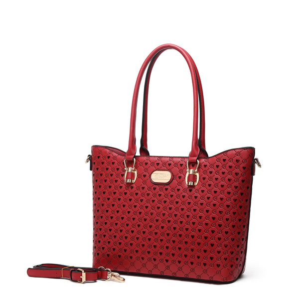 Millionaire Queen Double Layer Crystal Engraved Tote +Wallet