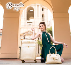 Rosy Lox Luggage 3 Pcs. Vegan Leather Suitcase Set - Brangio Italy Co.