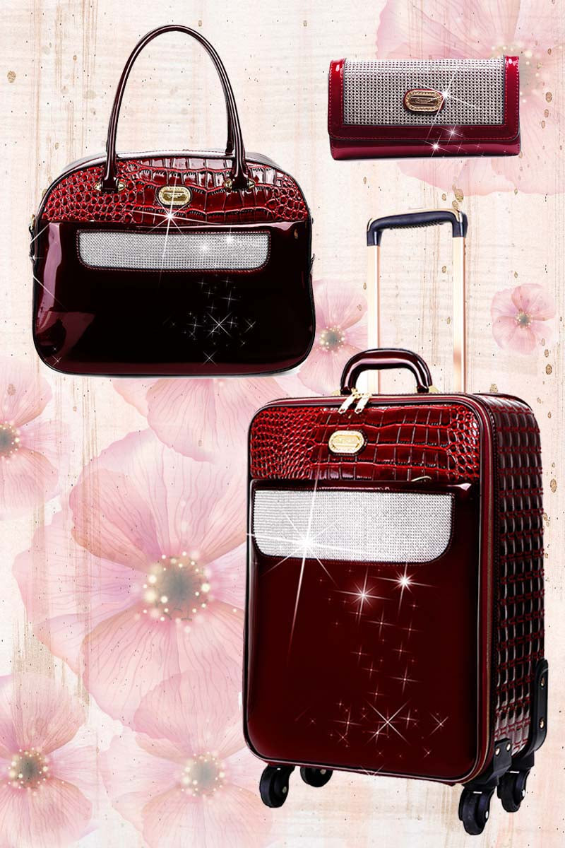 Sleek & Steady 2PC Set | Signature Away Luggage Set for Travel with Crossbody Bag - Brangio Italy Co.