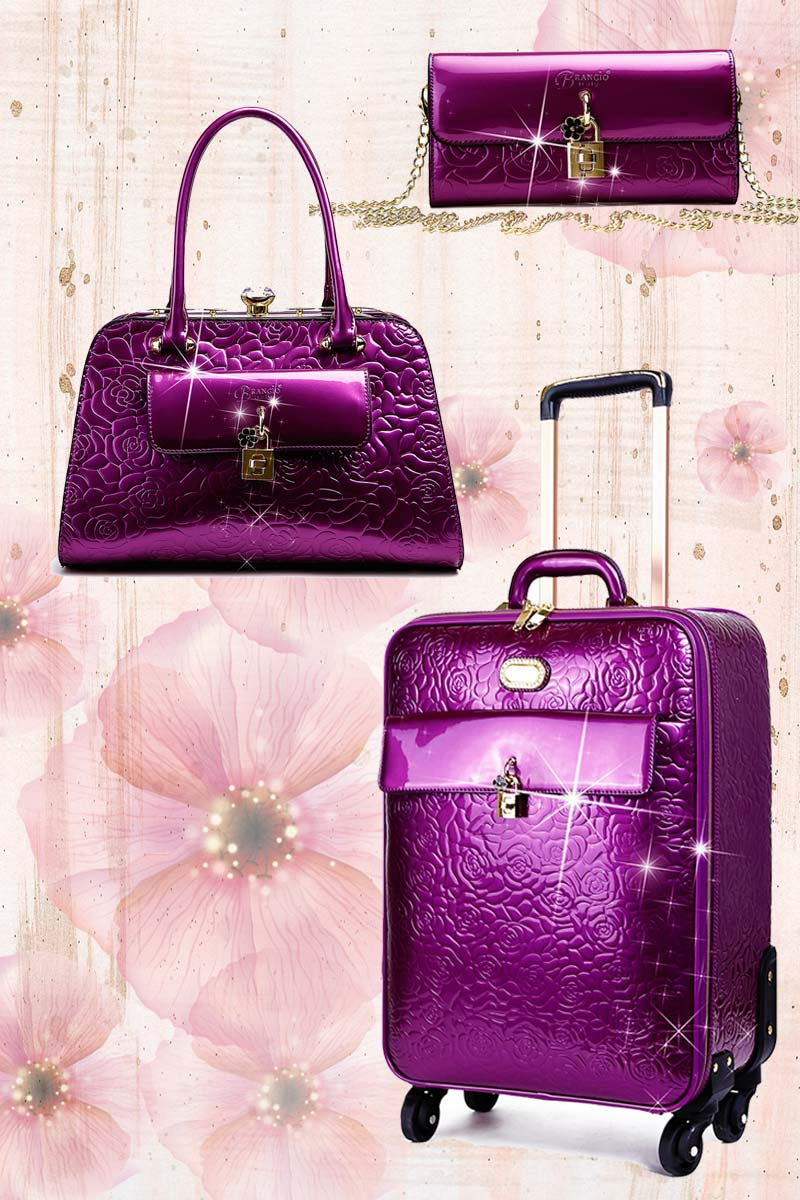 Rosy Lox 2.0 3PC Set | | Luggage For Women Rolling Suitcase Travel Bag - Brangio Italy Co.